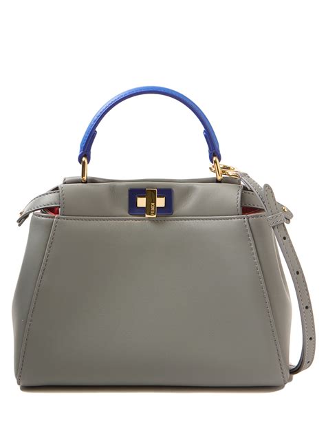 fendi mini peekaboo grey|fendi nappa mini peekaboo.